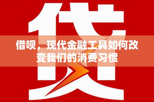 瓮安借呗，现代金融工具如何改变我们的消费习惯