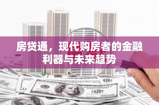 瓮安房贷通，现代购房者的金融利器与未来趋势