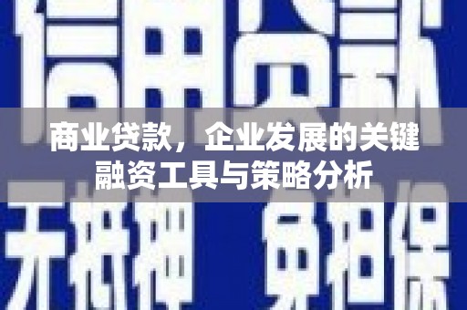 瓮安商业贷款，企业发展的关键融资工具与策略分析