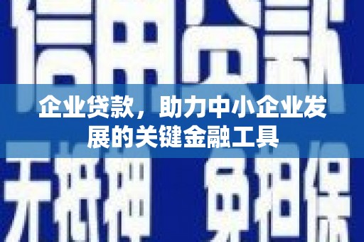 瓮安企业贷款，助力中小企业发展的关键金融工具