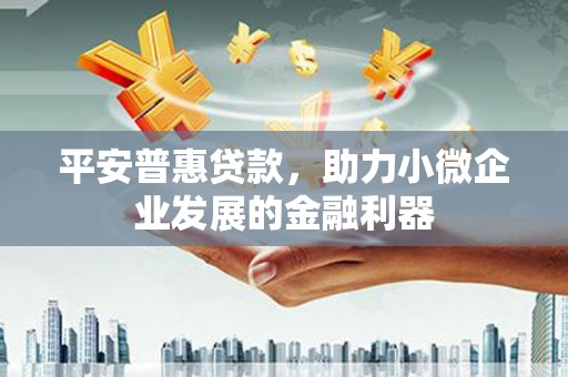 瓮安平安普惠贷款，助力小微企业发展的金融利器